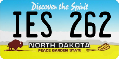ND license plate IES262