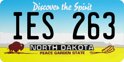 ND license plate IES263