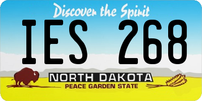 ND license plate IES268