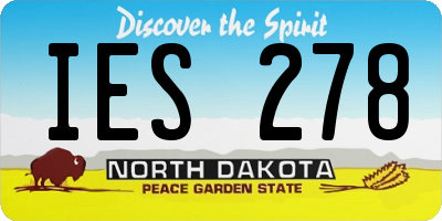 ND license plate IES278