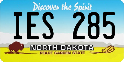 ND license plate IES285