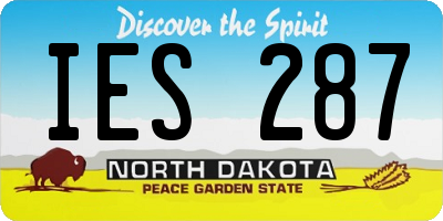 ND license plate IES287