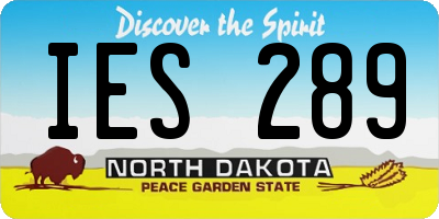 ND license plate IES289