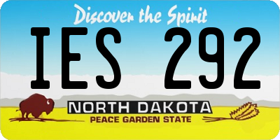 ND license plate IES292