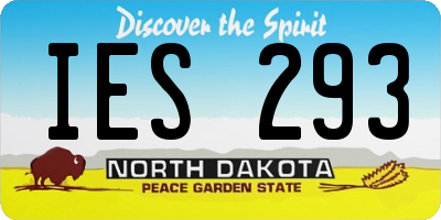 ND license plate IES293