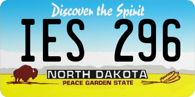 ND license plate IES296