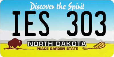 ND license plate IES303