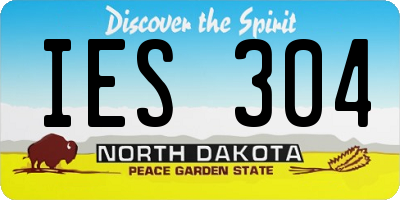 ND license plate IES304