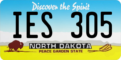 ND license plate IES305