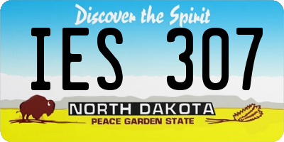 ND license plate IES307