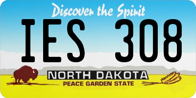 ND license plate IES308