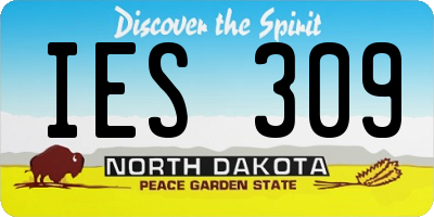 ND license plate IES309