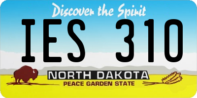 ND license plate IES310