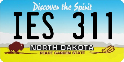 ND license plate IES311