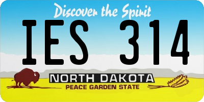 ND license plate IES314