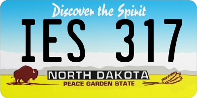 ND license plate IES317