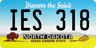 ND license plate IES318