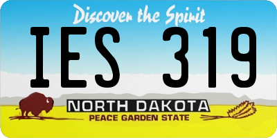 ND license plate IES319