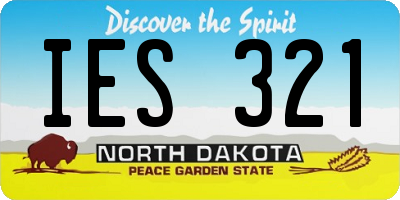 ND license plate IES321
