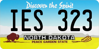 ND license plate IES323