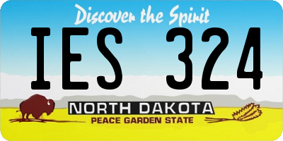 ND license plate IES324