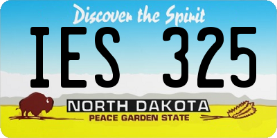 ND license plate IES325