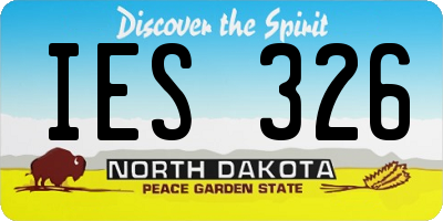 ND license plate IES326