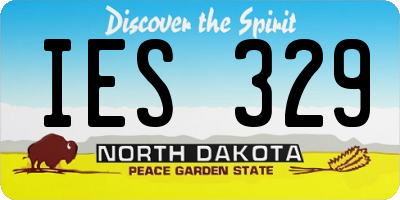 ND license plate IES329