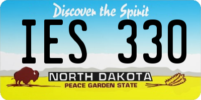 ND license plate IES330