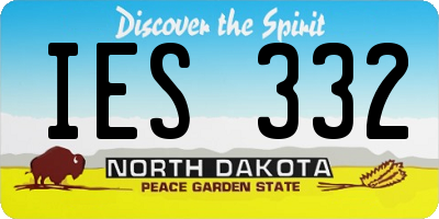 ND license plate IES332
