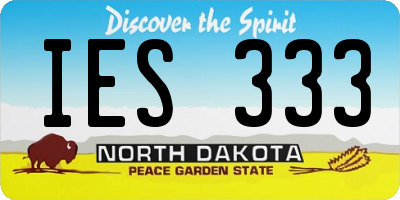 ND license plate IES333
