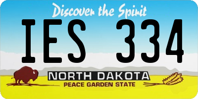 ND license plate IES334