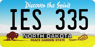 ND license plate IES335