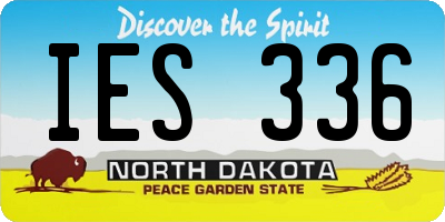 ND license plate IES336