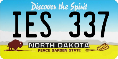 ND license plate IES337