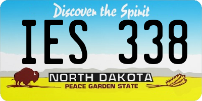 ND license plate IES338