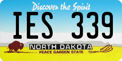 ND license plate IES339
