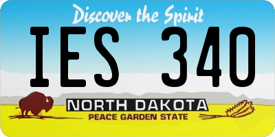 ND license plate IES340
