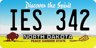 ND license plate IES342