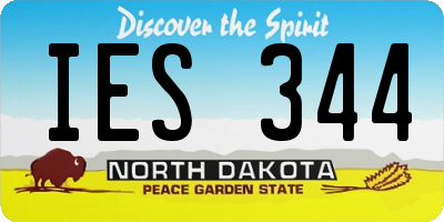 ND license plate IES344