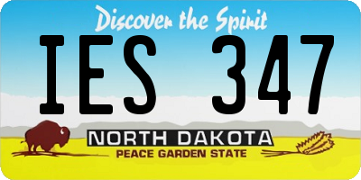 ND license plate IES347