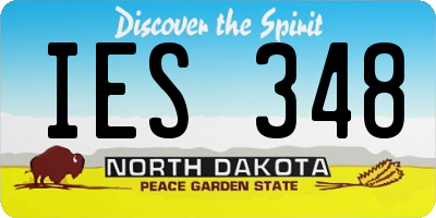 ND license plate IES348