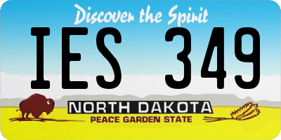 ND license plate IES349