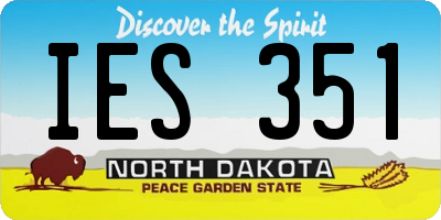 ND license plate IES351