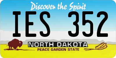 ND license plate IES352