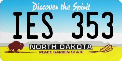 ND license plate IES353