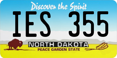 ND license plate IES355
