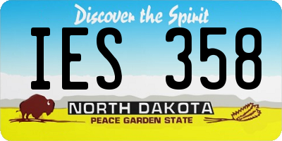 ND license plate IES358