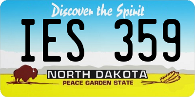 ND license plate IES359