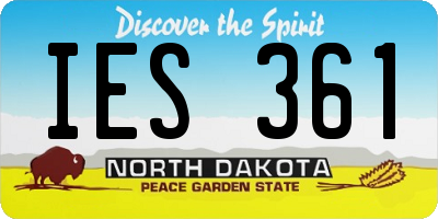 ND license plate IES361